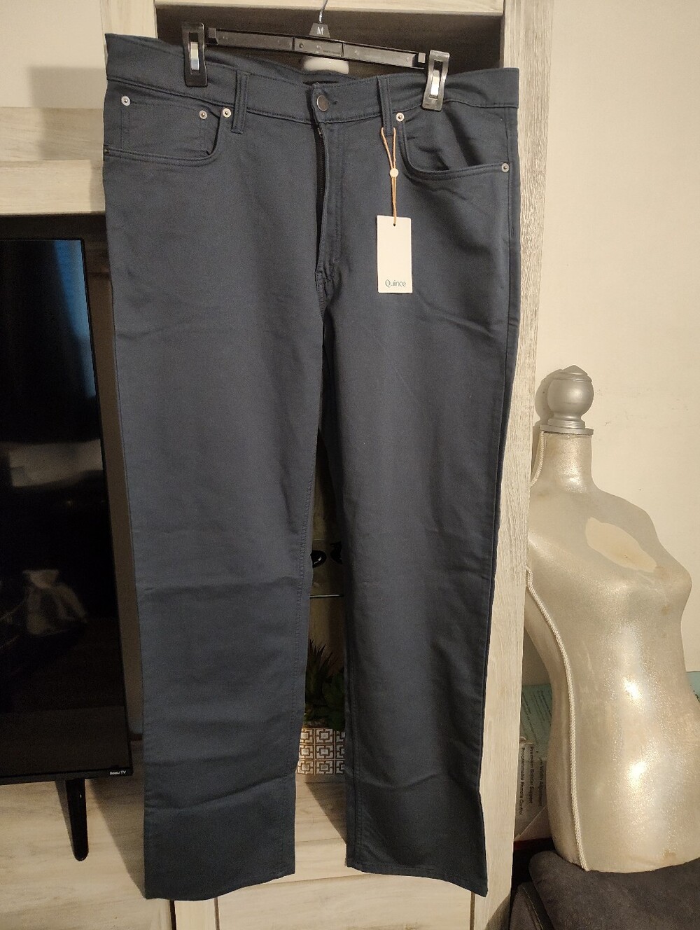 Quince Men's Blue Gray Straight-Leg Pants 36 * 32